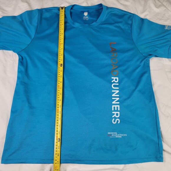 K Swiss Honda LA Marathon LA Road Runners Mens XL Blue Dri-Fit Shirt Athletic - Picture 8 of 9